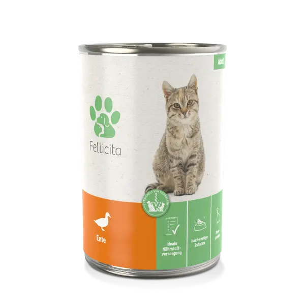 Fellicita puur vlees compleet natvoer Eend 400g