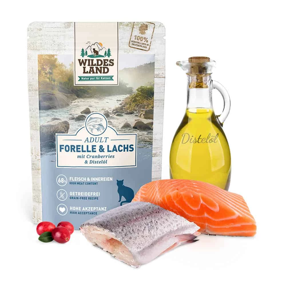 Wildes Land Classic Forel en Zalm met Saffloer olie