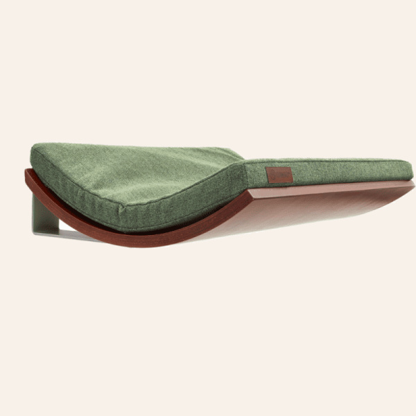 Cosy And Dozy Chill wand bed walnoot elegant Groen