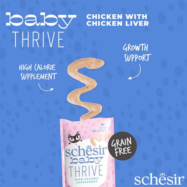Schesir Baby Kitten Thrive Chicken with Chicken Liver in Cream Information