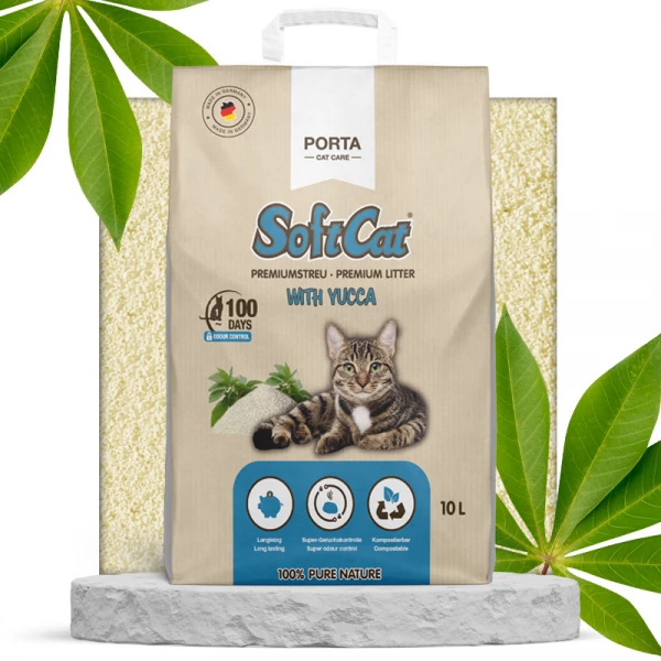 Portapet Softcat Yucca Natuurlijke Kattenbakvulling 10L