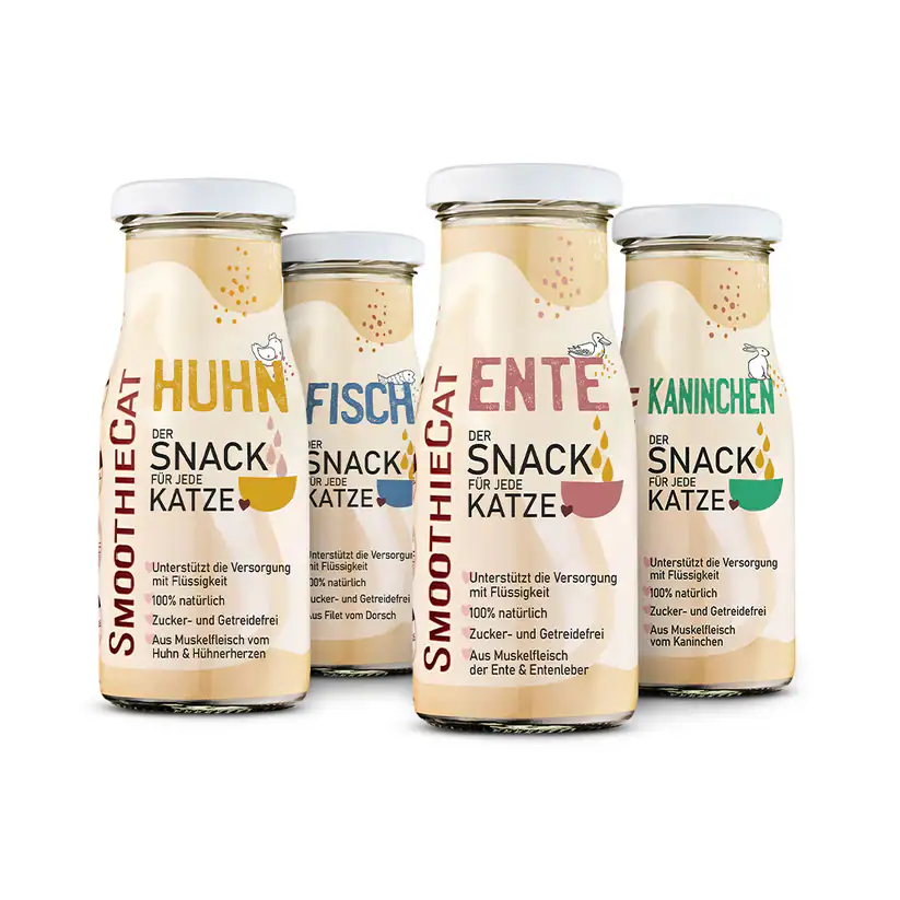 SmoothieCat 150ml Liquid Kattensnack Vier Smaken