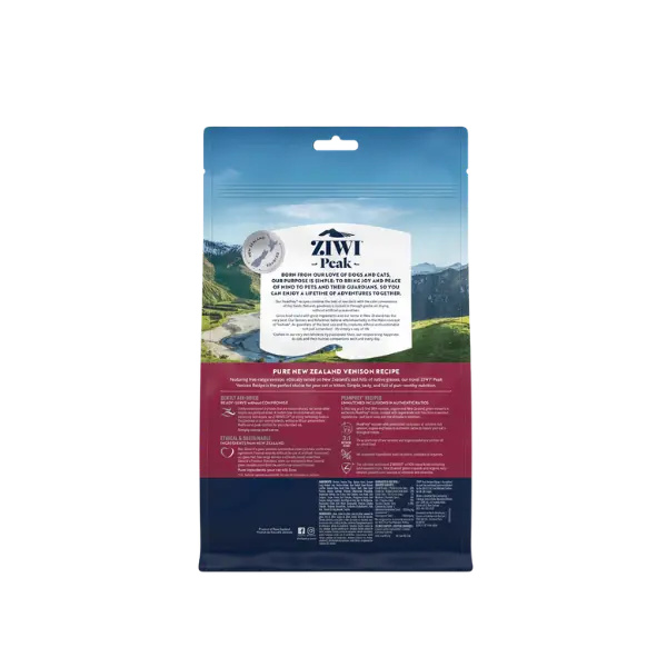 Ziwi Peak Air-Dried Kattenvoer Hert 400g Achterkant