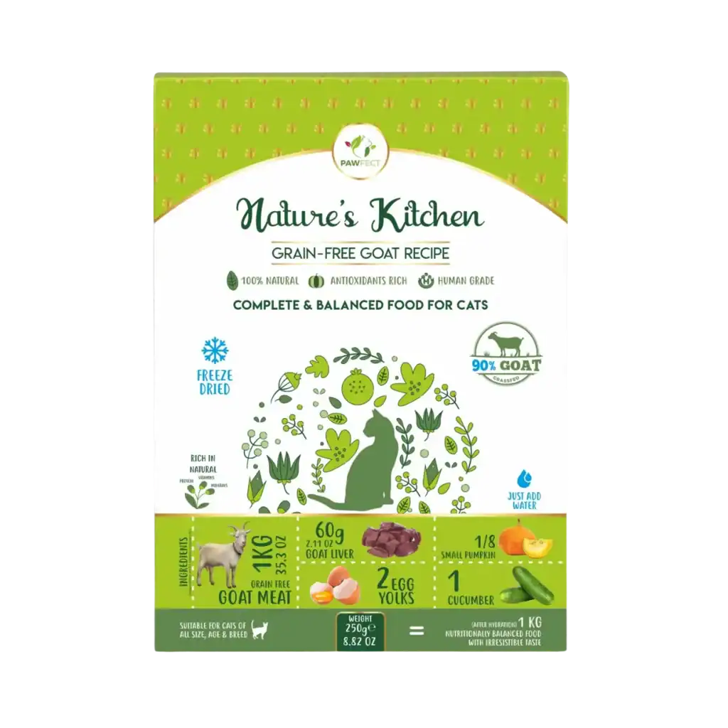 Pawfect Nature's Kitchen Gevriesdroogd Kattenvoer Geit