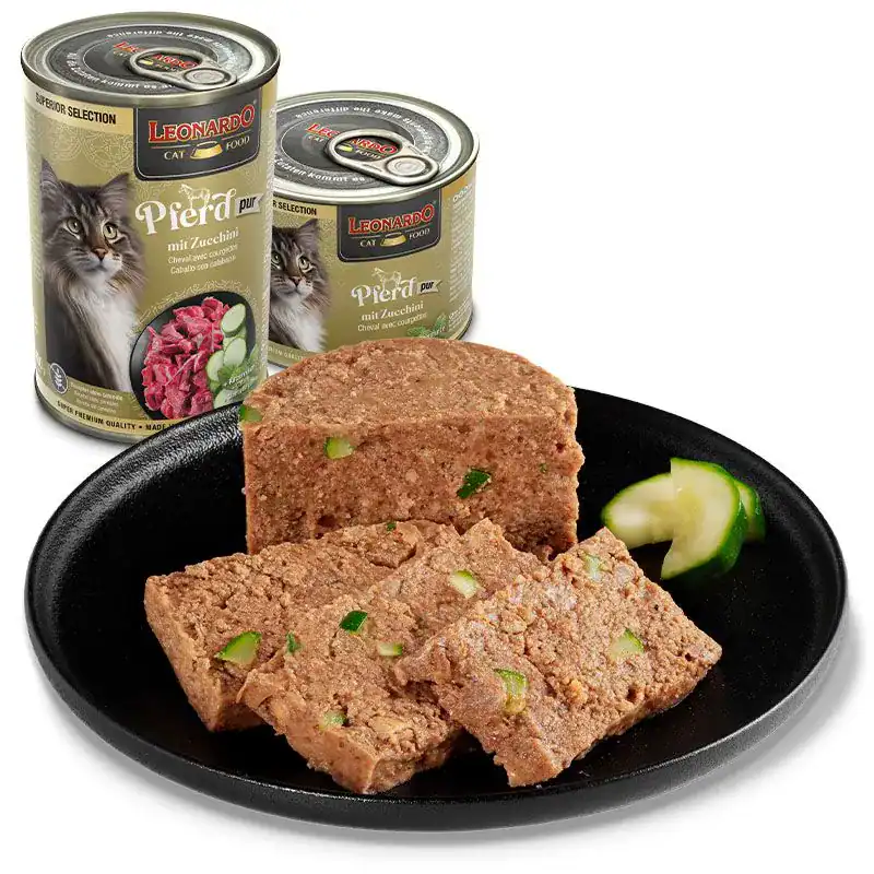 Leonardo Superior Selection Compleet Natvoer Katten Paard met courgette Structuur