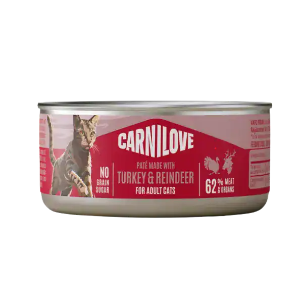 Carnilove Cans Paté Compleet Natvoer Kat Turkey & reindeer